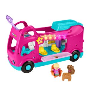 Fisher-Price Little People Barbie Little Dream Camper Rv Playset With Music Lights & 2 Figures