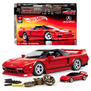 Mattel Brick Shop Hot Wheels Acura Nsx 1990, Kit de Construction de Jouets 876 Pièces, de Collection