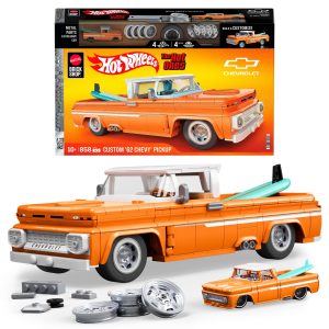 Mattel Brick Shop Hot Wheels Jogo de Construção Elite Carrinha Chevy de 1962 Personalizada