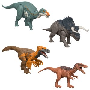 Jurassic World Wild Roar Dinosaur Figures With Attack Action, Light And Sound, Digital Scan Code