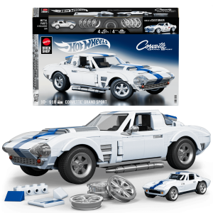 Mattel Brick Shop Hot Wheels Corvette Grand Sport, Kit de Construction de Jouets 918 Pièces, de Collection