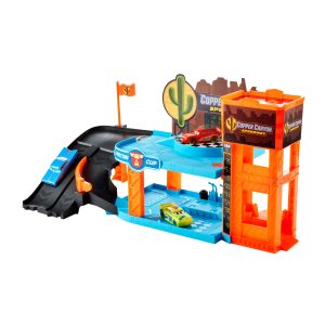Disney · Pixar Cars-Garage Phosphorescent Copper Canyon-Coffret Avec Véhicules Phosphorescents à L’Échelle 1/55