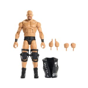 WWE Elite Stone Cold Steve Austin Action Figure, Greatest Hits 2025 Set, 6-Inch Collectible & Accessories