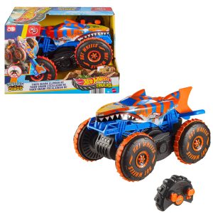 Hot Wheels Monster Trucks-Véhicule Tiger Shark Escaladeur-à Piles