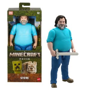 Minecraft Steve Large-Scale Action Figure, 12-Inch Character Collectible Inspired By The Movie