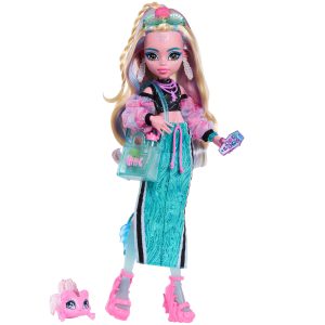 Monster High Lagoona Blue Fashion Doll in Maxi Skirt With Pet Neptuna And 7 Accessories