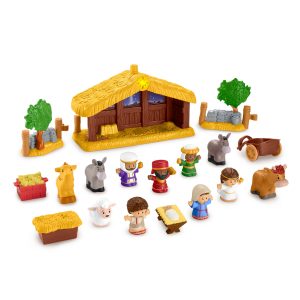 Fisher-Price Little People-Coffret Crèche Pour Tout-Petits, 18 Pièces