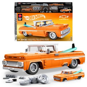 Mattel Brick Shop Hot Wheels Juguete de Construcción Elite Camioneta Custom 62 Chevy