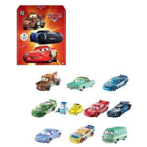 Disney/Pixar Les Bagnoles Métal Moulé Sous Pression Coffret de 10 Véhicules